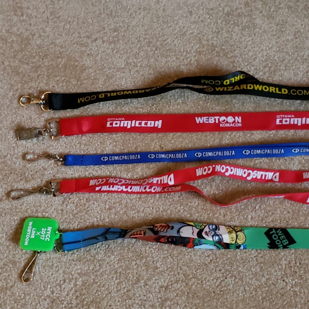 COPY - 5 comic con lanyards